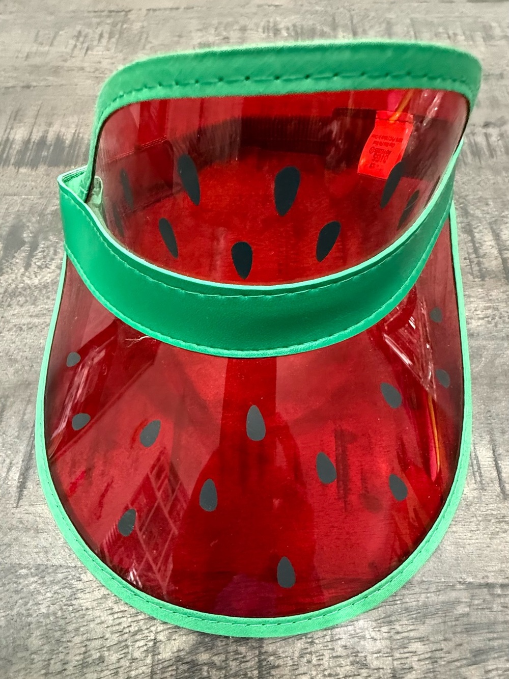 Green and Red Watermelon Visor Hat